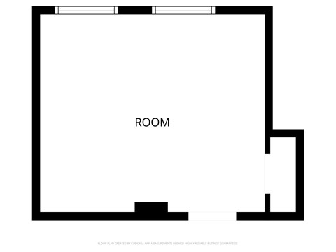 Floor plan for studio, 140 sqft